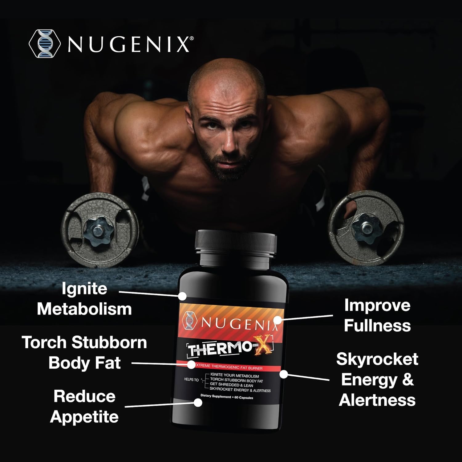 Nugenix Thermo-X: Thermogenic Fat Burner for Men, Metabolism Booster, 60ct — Amazon image 5