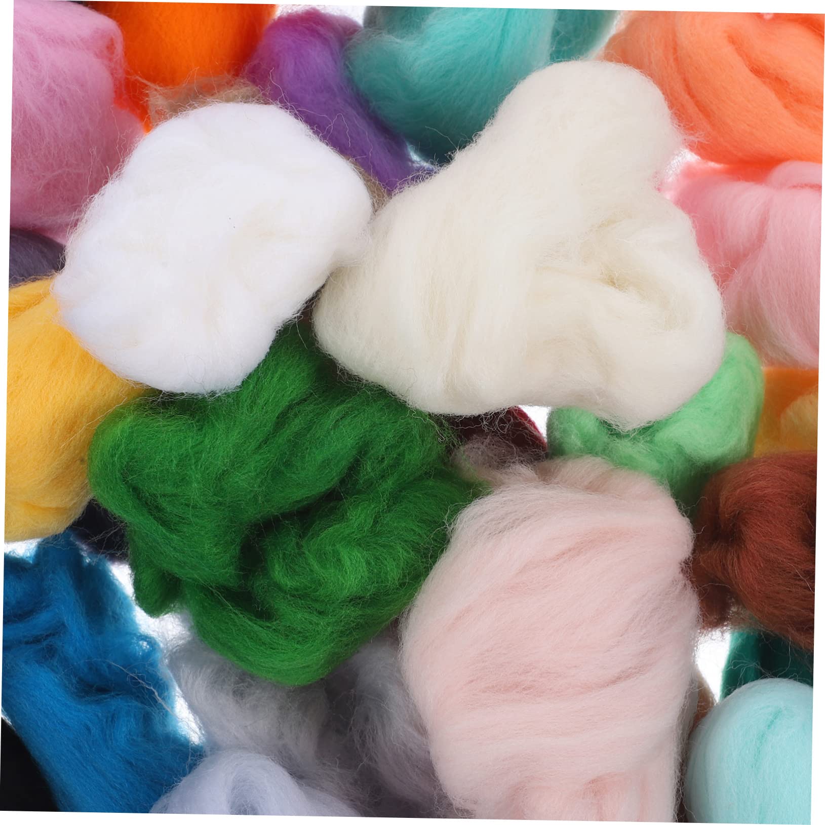 SHINEOFI 108 Piezas Tiras De Lana De Colores Accesorios De Fieltro Traje De Niño Kit De Fieltro De Aguja Fieltro De Lana Suministros De Fieltro De Aguja Traje De Niños Hilo De Lana DIY 6S