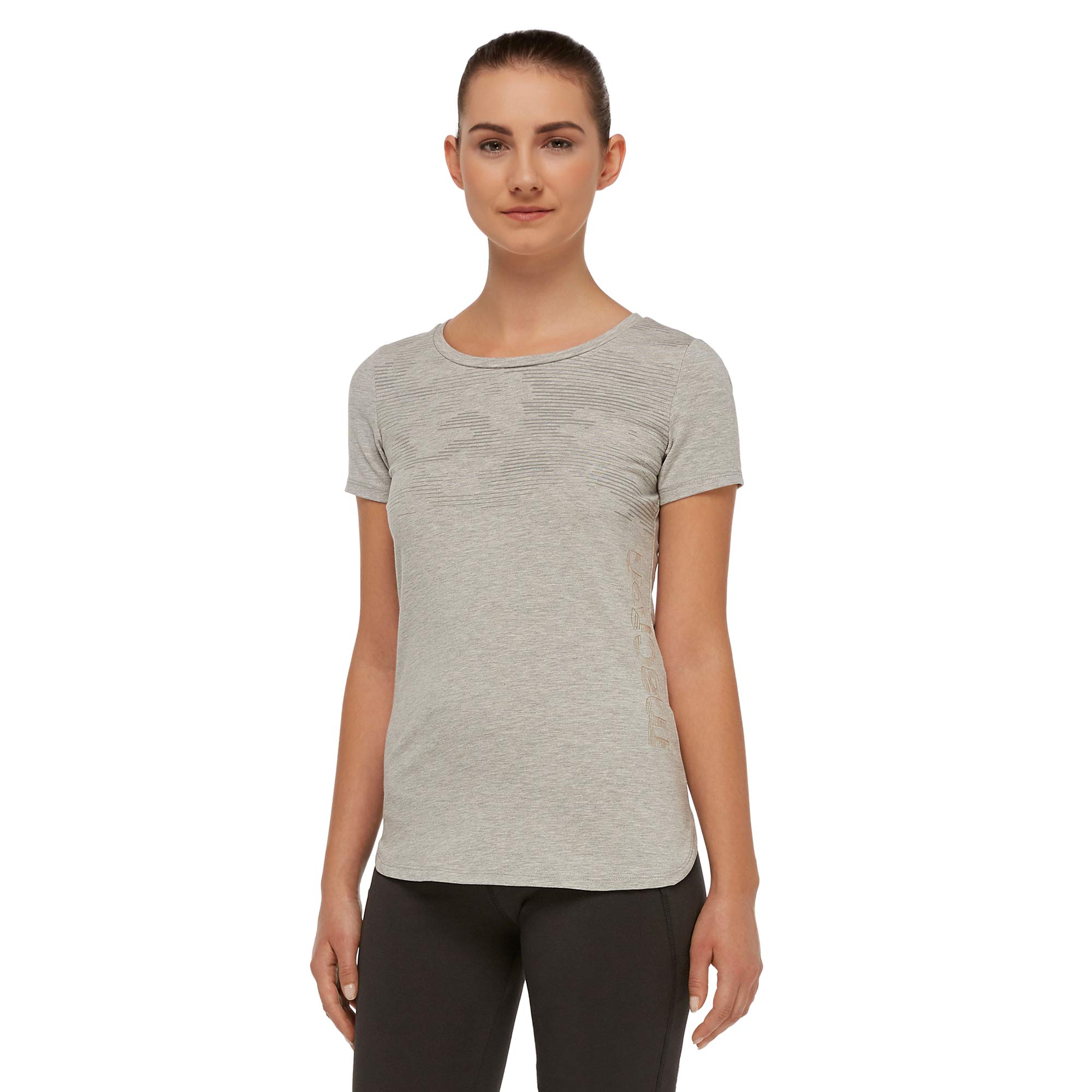 Macron Women's Grozny Athleisure T-Shirt, Gray, L