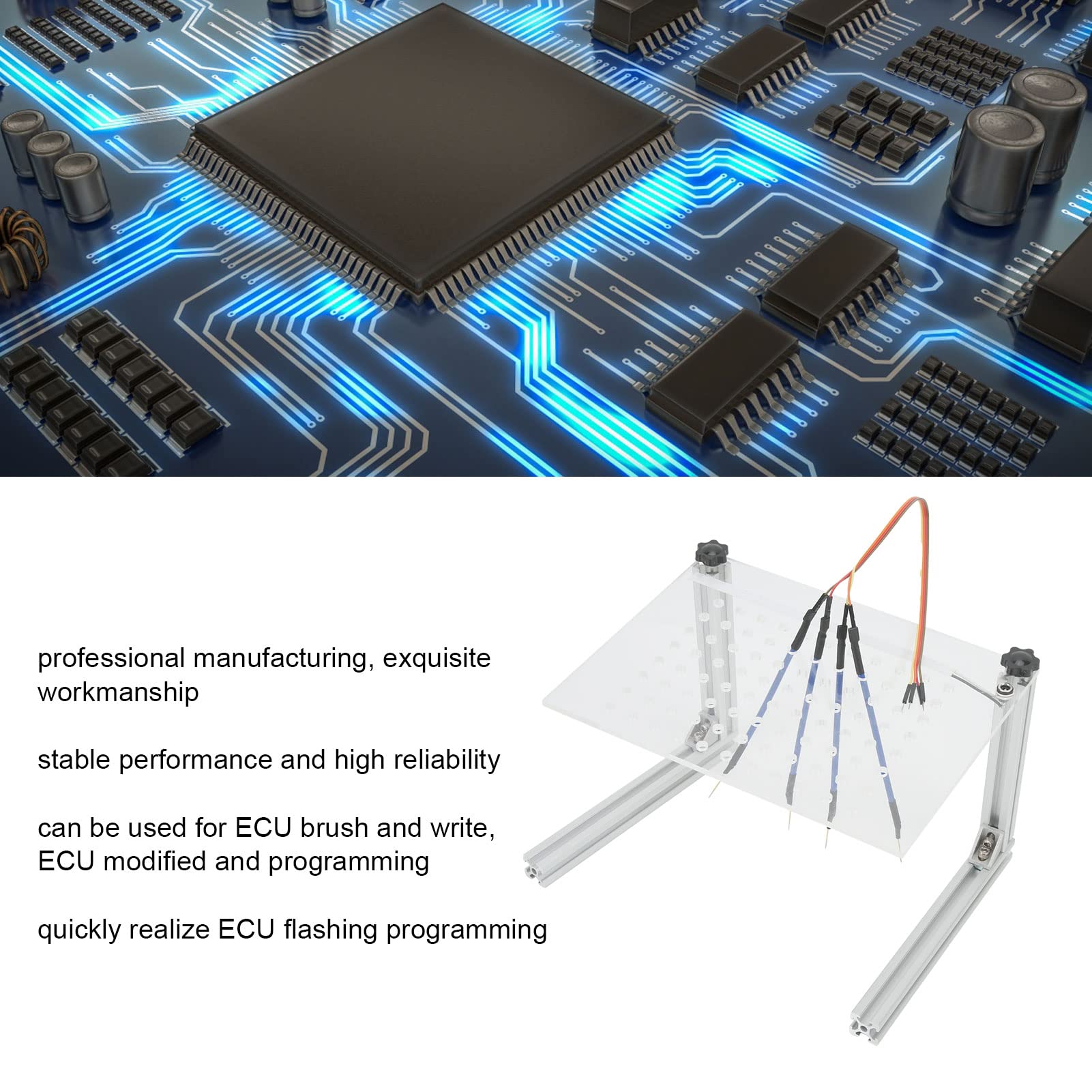 LED BDM Cadre Support, Alliage D'Aluminium Outil de Réglage de Puce ECU avec Broche de Sonde pour KTAG KESS pour Programmation Flash ECU