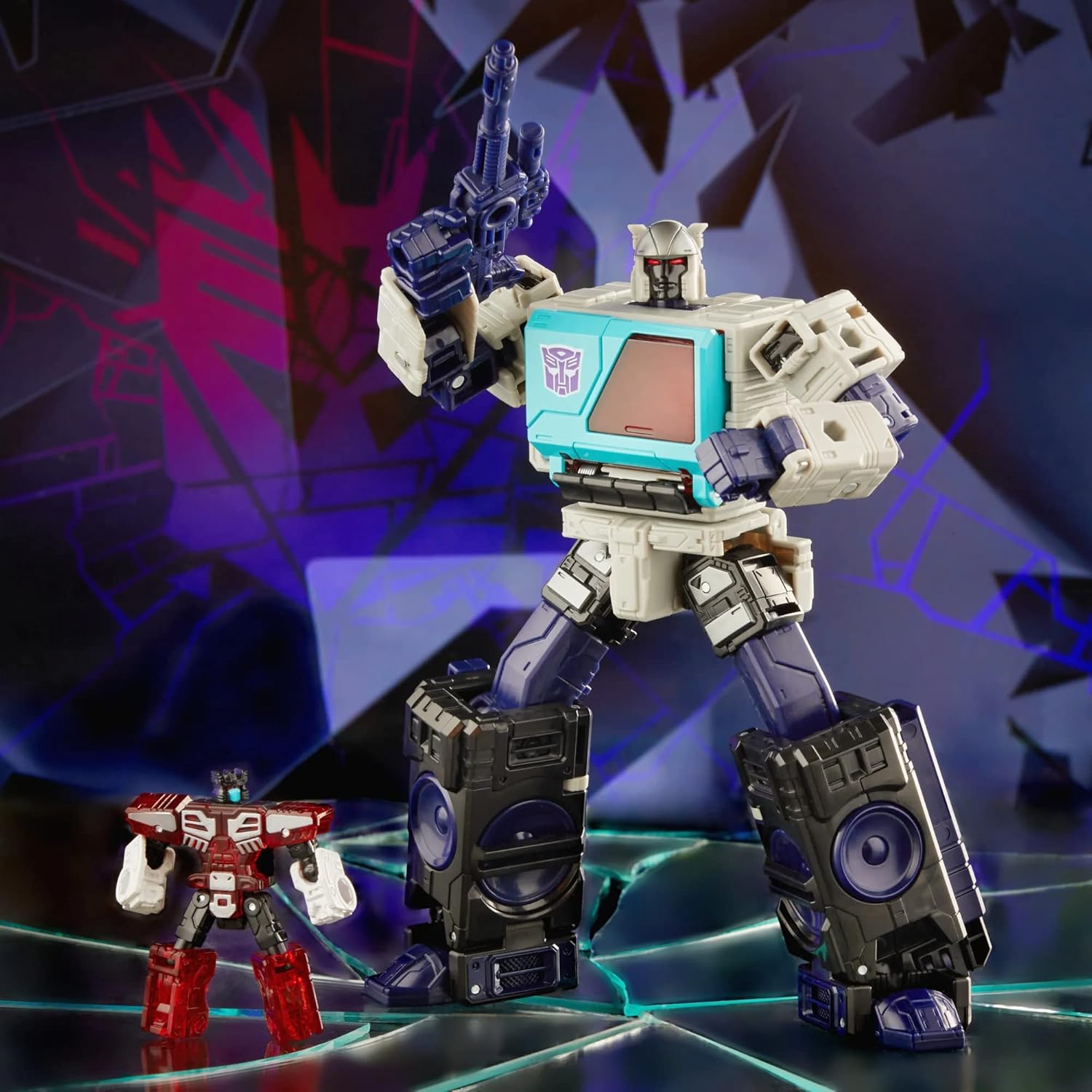 Transformers Generations Shattered Glass Collection: Autobot Blaster & Micromaster Rewind Exclusive