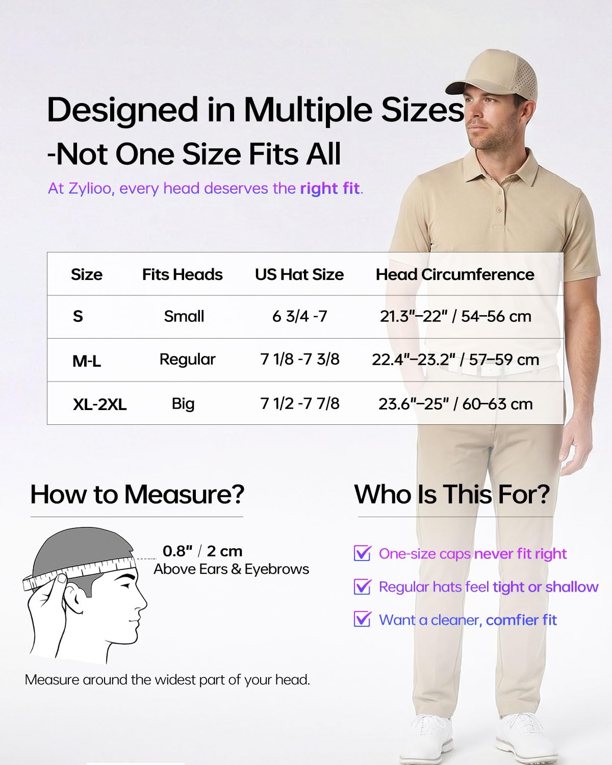 Zylioo Oversize XXL XL Performance Baseball Cap High Profile 5-Panel Snapback Hat Laser Cut Mesh Cap per Big Heads