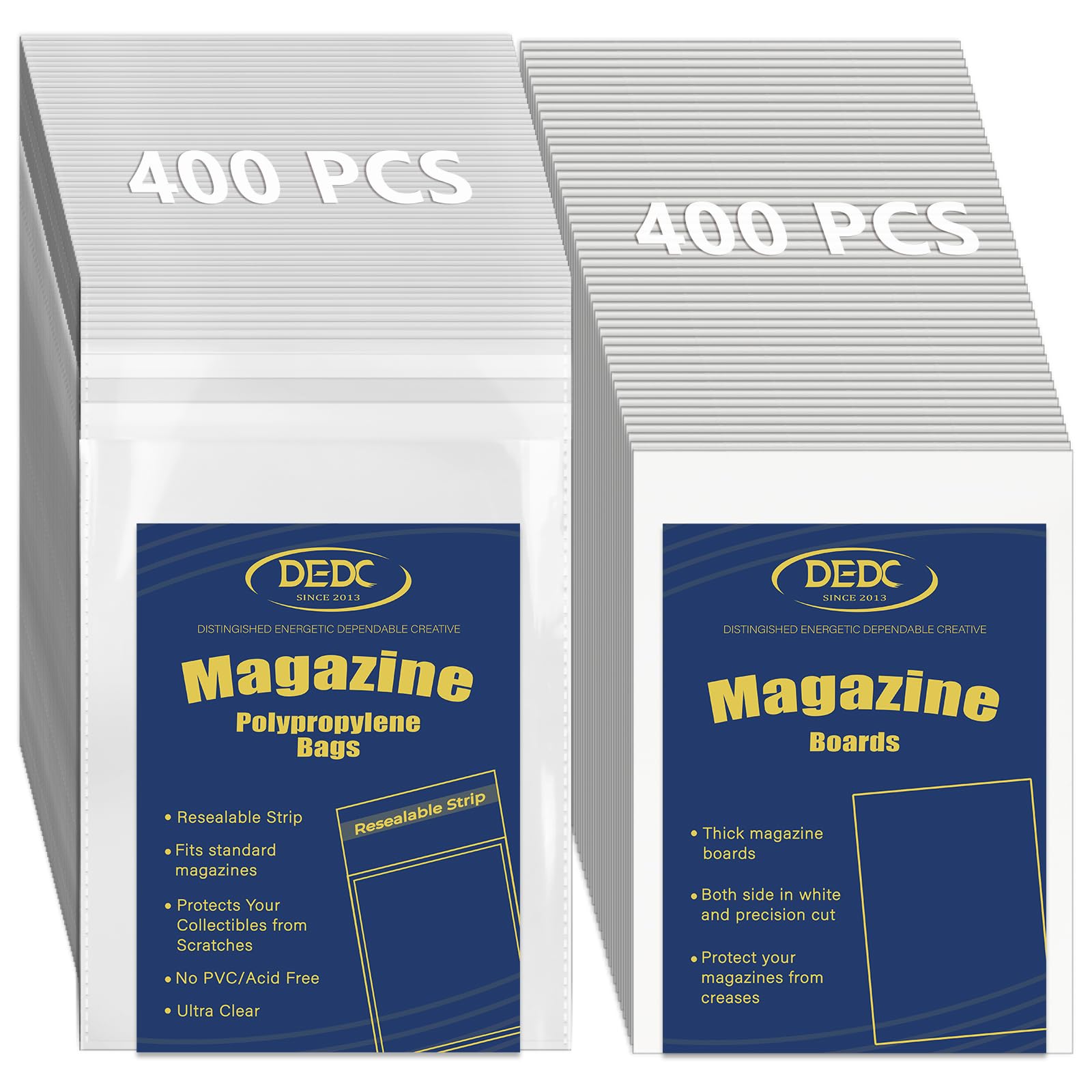 DEDC 800 PCS Magazine Covers Plastic Protector, Magazine Bags and Boards, Standard Size 9x11.8 inches, Magazine Sleeves and Boards for Storage and Display — image 1