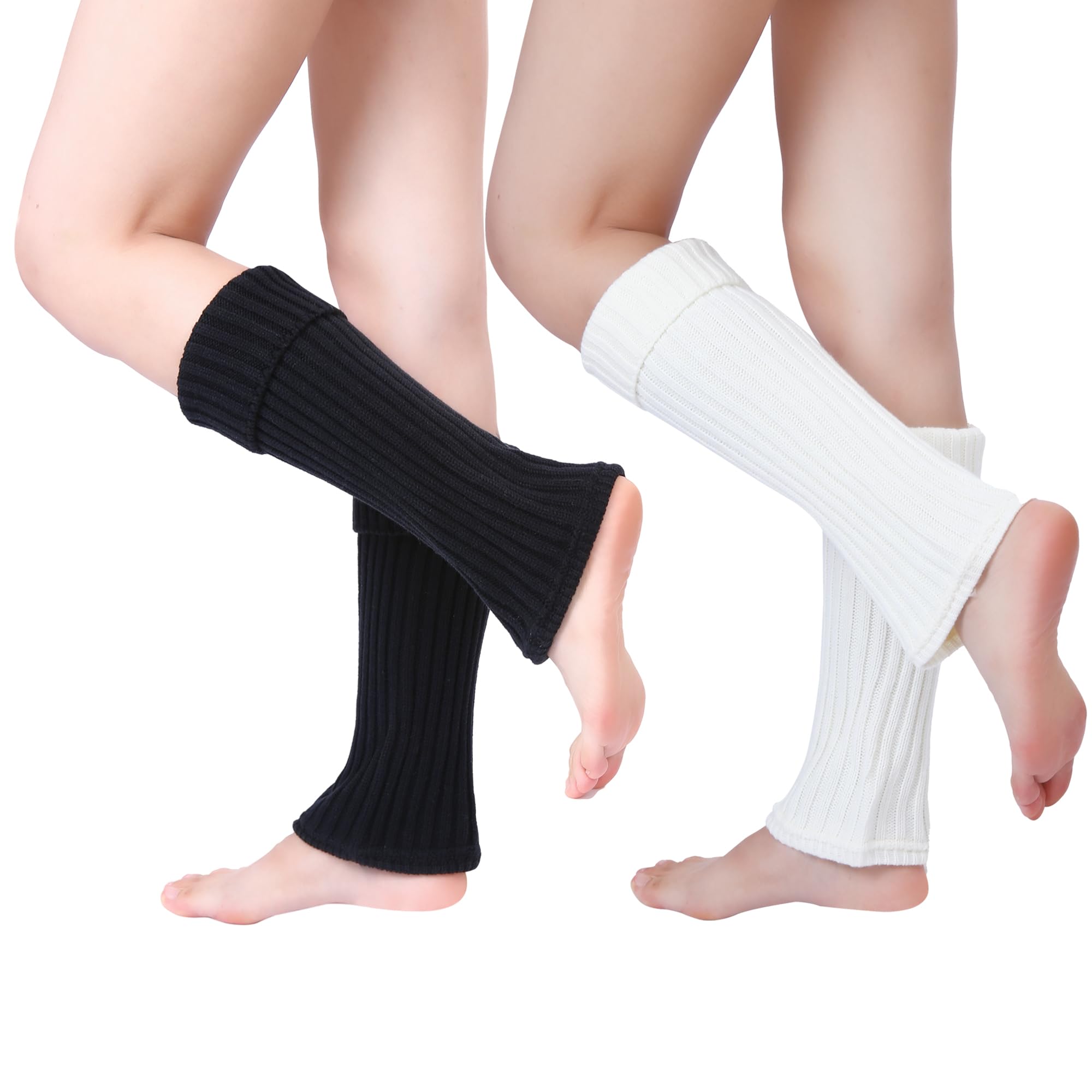 SISOSOCK Leg Warmers for Women Winter Warm Knitted Knee High Boot Socks 80s for Party 1-3 Pairs