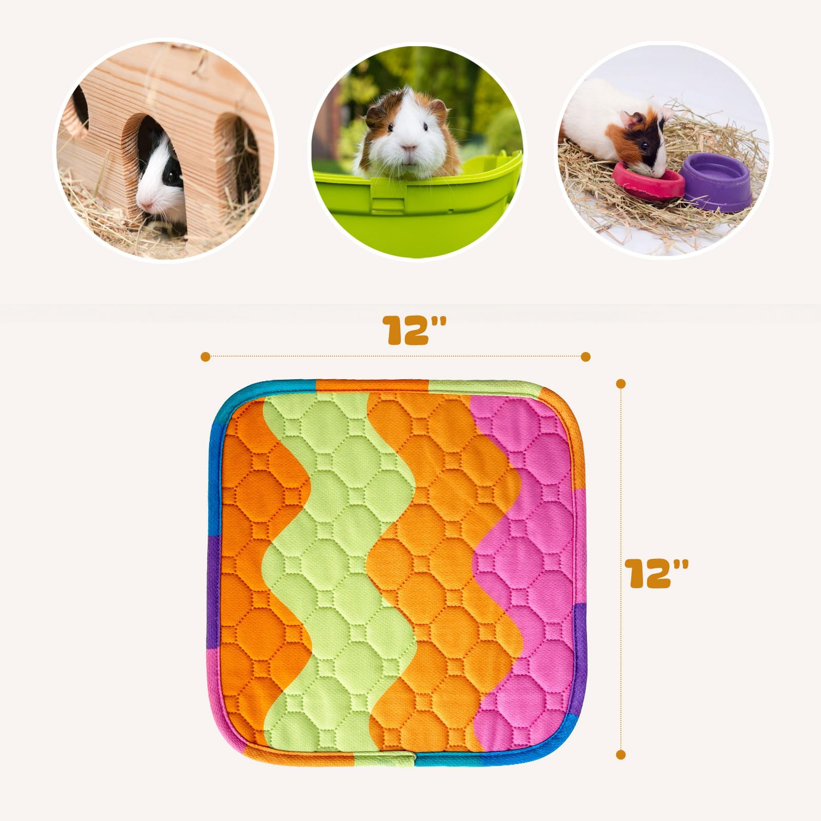 Small Pee Pads Pack Guinea Pig Cage Liners Rabbit Washable Pee