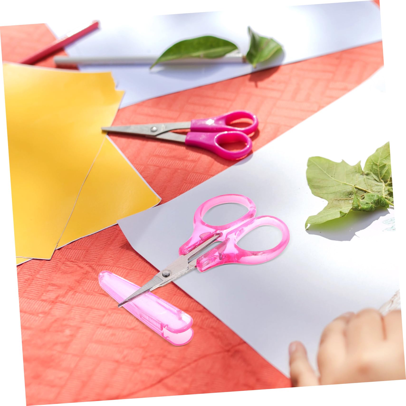 ARTIBETTER 5 Ensembles Ciseaux Avec Couverture Protectrice Coudre Ménage Couture Tissu Petit Point but Ciseaux De Bricolage De Bureau En Vrac Plastique 2 Pièces * 5