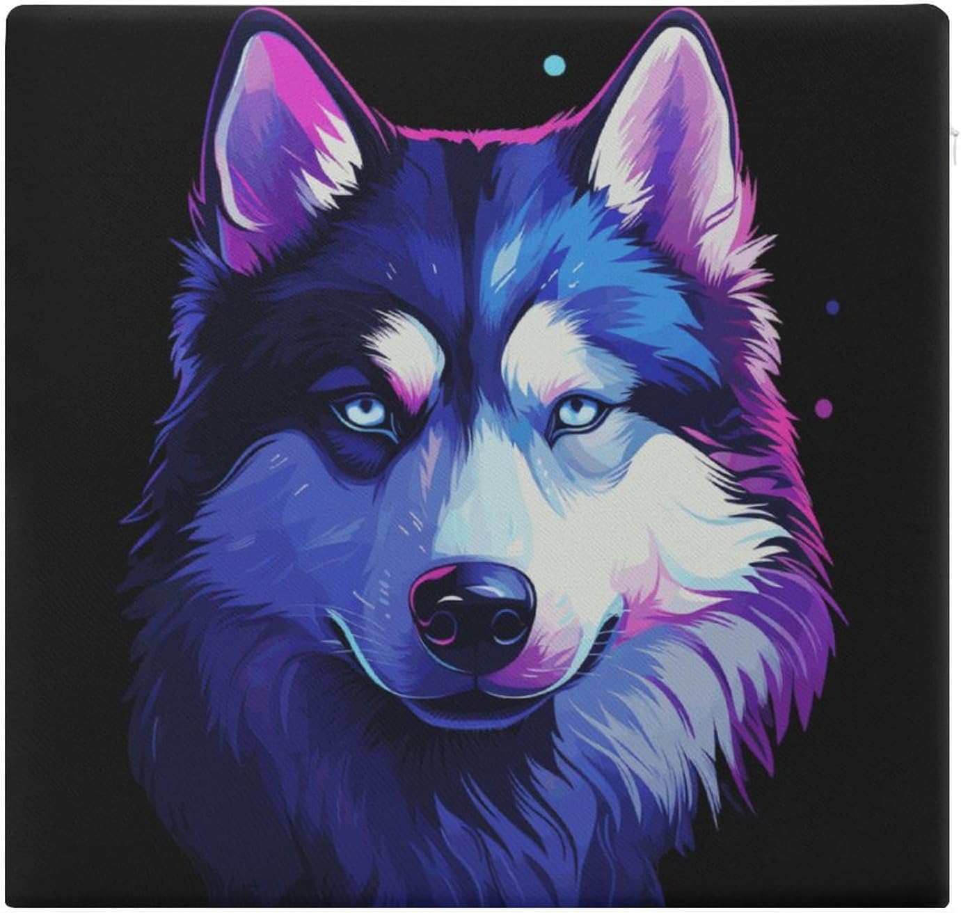 Cute Huskie Dog Floor Pillow Meditation Yoga Cushion Square Chair Cushion Pillows Seating for Adults