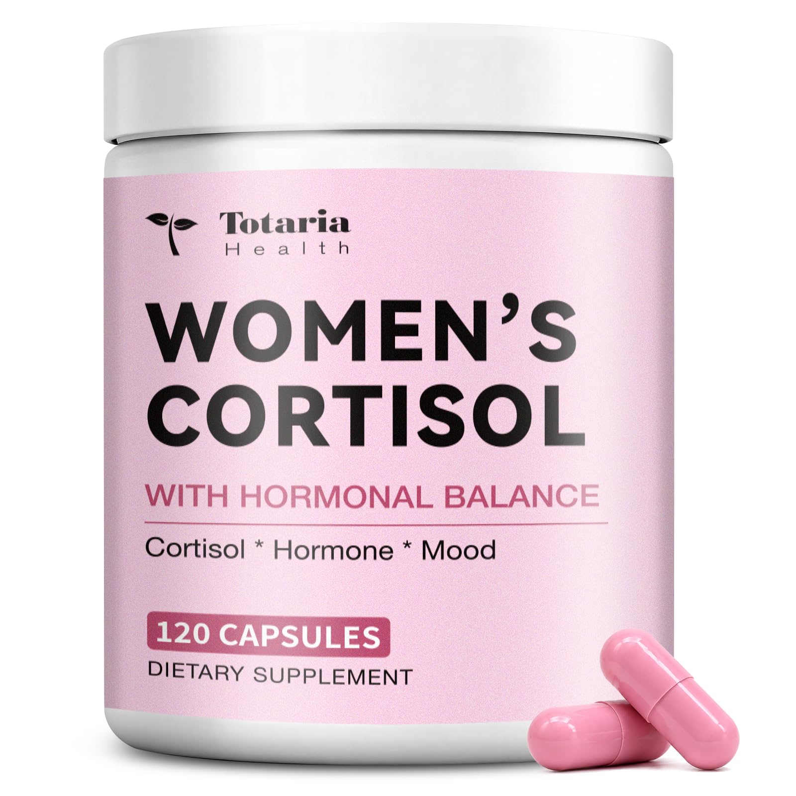 Totaria Women's Cortisol with Hormonal Balance | Stress Relief - Ashwagandha, L-Theanine, Magnesium, Myo-Inositol, Mood, Focus & Sleep Support, PMS* 120 Ct. — Amazon image 11