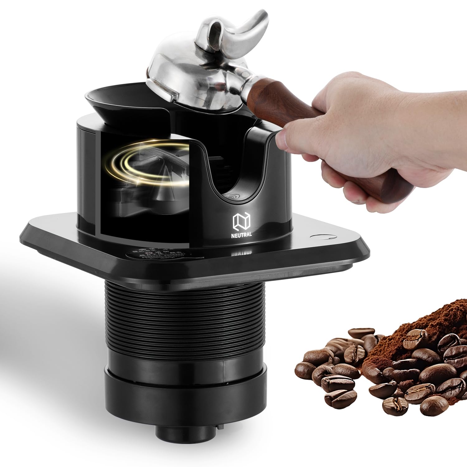 NUETRAL NS300 Electric Portafilter Cleaner-Automatic Coffee Grounds Cleaning Machine-Knock box for Espresso coffee-Espresso Puck Sucker-Innovative Espresso Machine Accessories(Embedded)