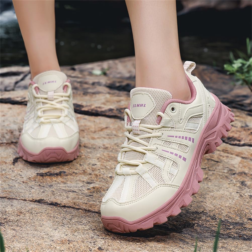JiuQing Buty trekkingowe męskie damskie niskie na platformie casualowe buty do chodzenia po szlaku