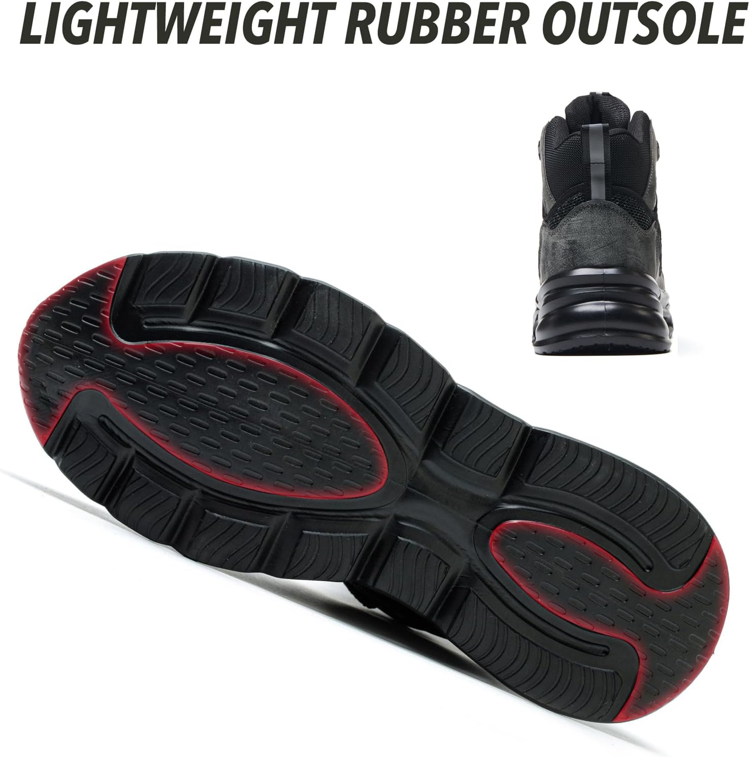 Nutropa Steel Toe Boots for Men Women, Lightweight Work & Safety Shoes Outdoor Protection Footwear Puncture Proof Industrial and Construction Shoes - Image 6