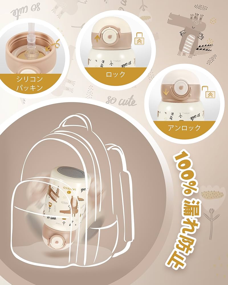 SANTECO 水筒 MARA 魔法瓶 450ML 子供用 ストロー付き 直飲み Amazon | SANTECO 水筒 MARA 魔法瓶 450ML 子供用 ストロー付き
