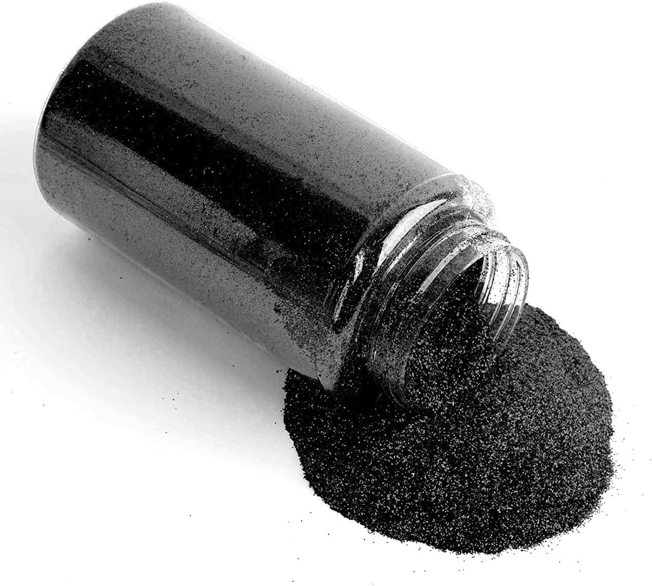 MARKQ Glitter Shaker Bottle, 100g Black Glitter Pots for Resin Epoxy Slime Painting Scrapbooking Arts and Crafts Supplies