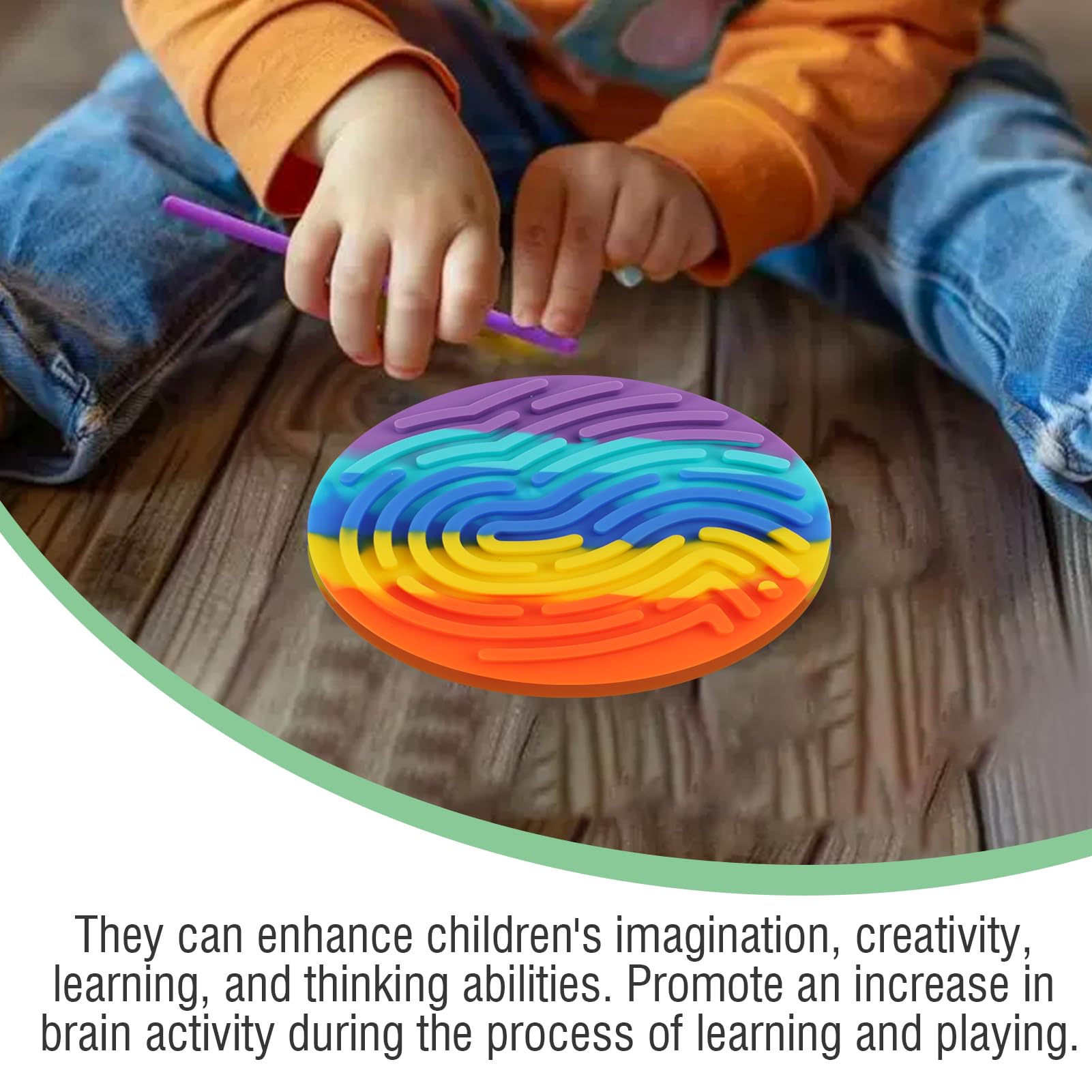 Sensory Activity Board for Stress Relief ,Silicone Fidget Toys for Calming Focus in Kids & Adults with ADHD - Image 4