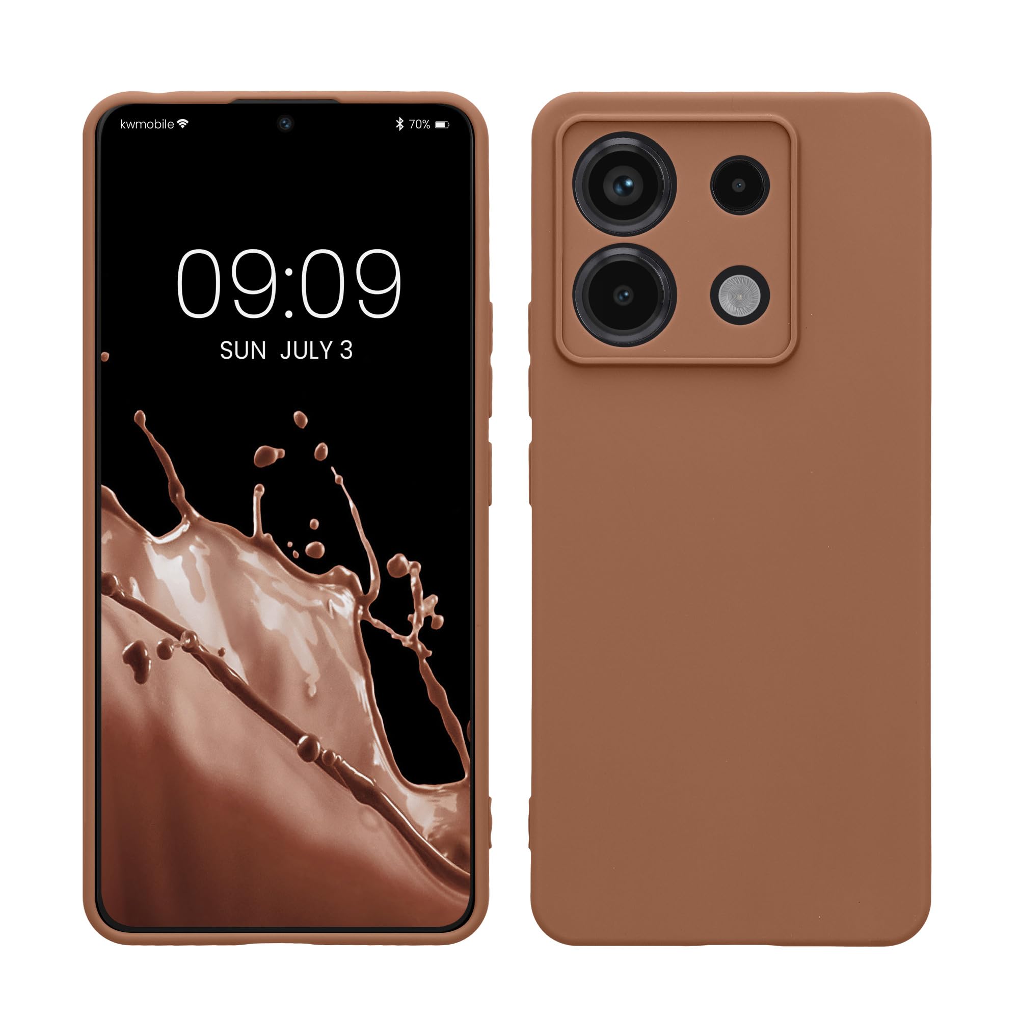 kwmobile Carcasa Compatible con Xiaomi Redmi Note 14 Pro 5G / Poco X7 Funda - Funda Ultrafina de TPU con Bordes elevados - Lavanda Metalizado — view 293