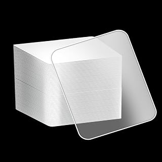 20Pcs Heavy Duty Double Sided Tape, Double Sided Adhesive Pads for Mounting Clear Tapes Square Pre-Cut Strong Sticky Tack Clear Reusable Mounting Tape for Papers Door Metals Glass Wood