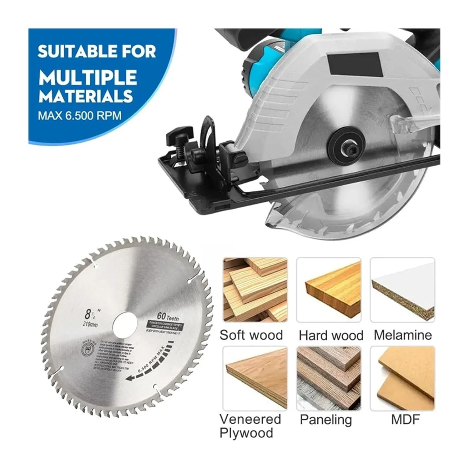 1 x 185mm TCT woodworking circular saw blade with an opening of 20/24/40/80 teeth 30 mm. Hard alloy wood cutting disc(185x30mmx80T)