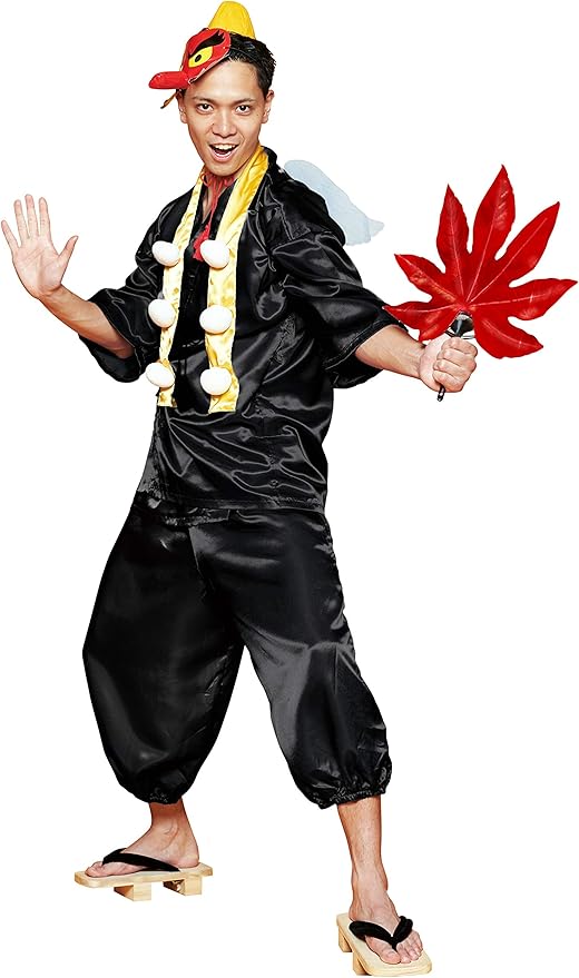 Amazon Co Jp 天狗 コスチューム 黒 メンズ 165cm 175cm ホビー