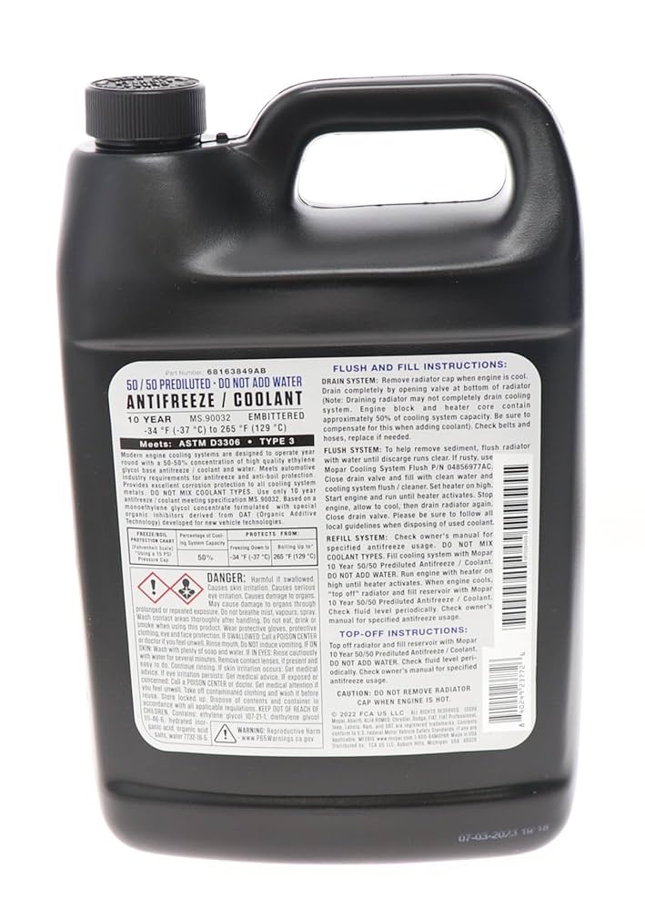 Amazon.com: Mopar 10 Year/150,000 Mile Coolant 50/50