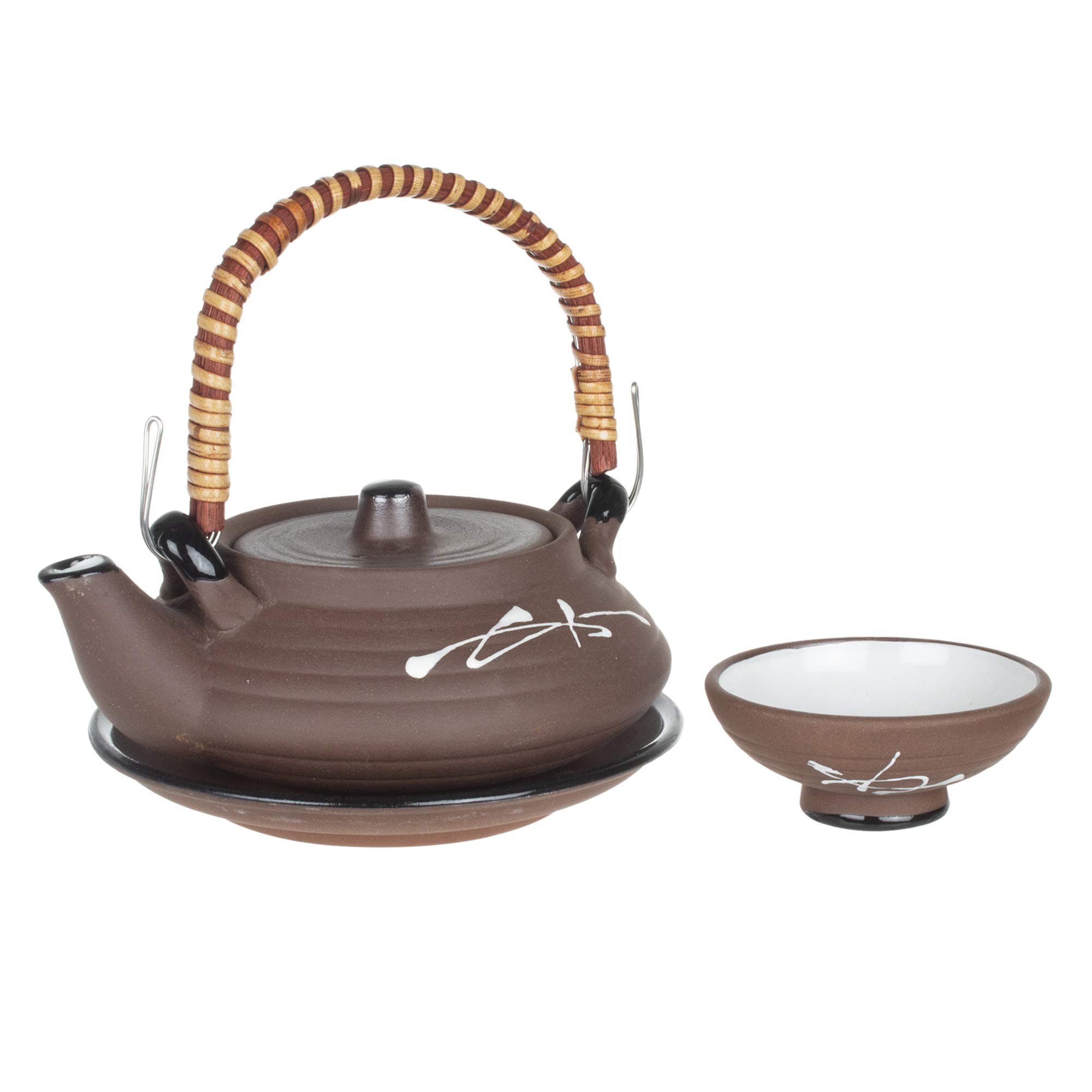 松葉平型土瓶 8セット 白釉平型土瓶蒸し(土瓶むし)|食器