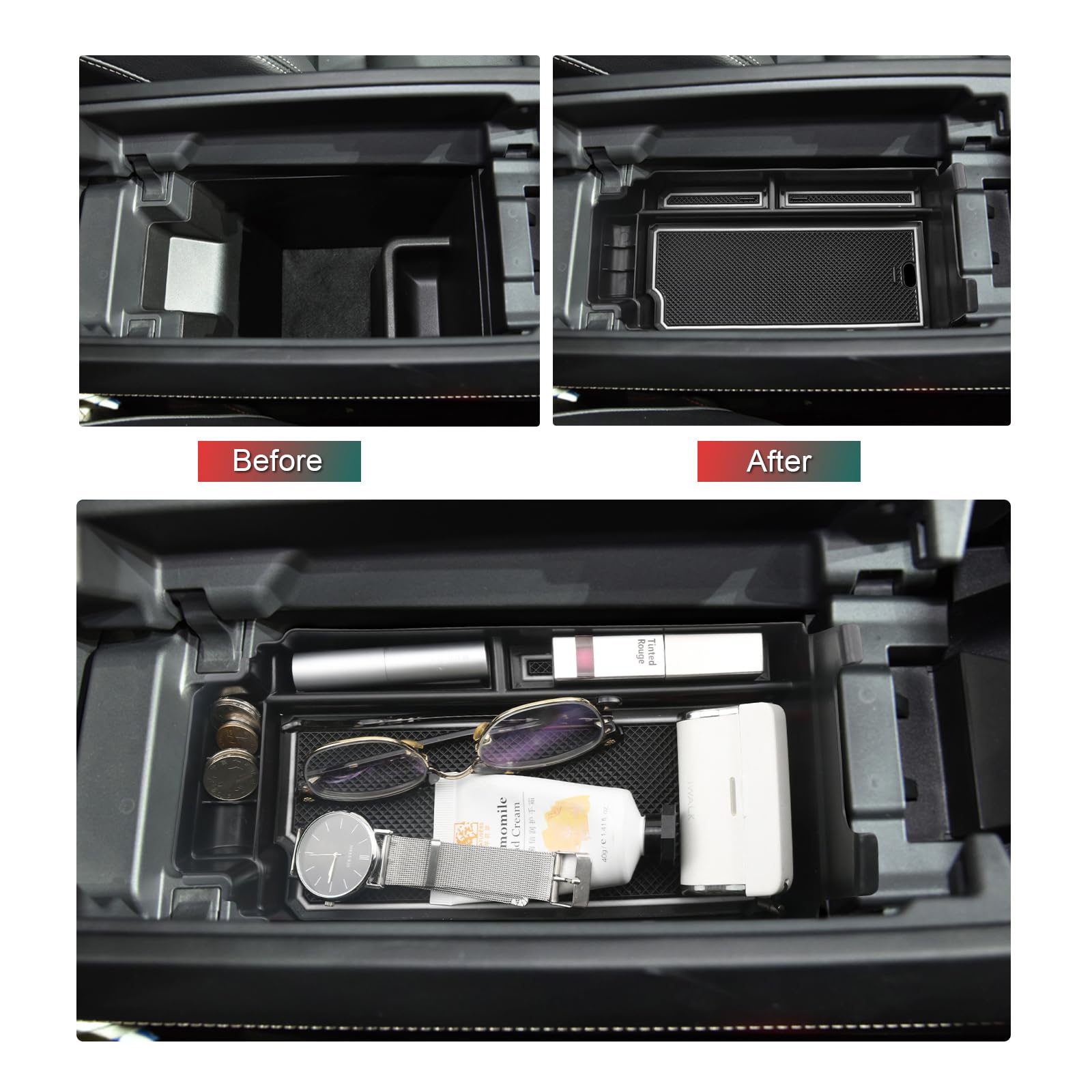 YYTONGMN Organisateur D'espace Siège Voiture Pour Nissan X-Trail IV (T33) 2022 2023 2024, Organiseur LatéRal Boîte Rangement Siège Accessoire Voiture,Main Driver Black