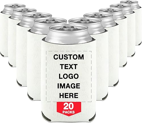 Miniatura 9 de 10 fundas personalizadas para enfriar latas de cerveza a granel, soporte para botella de bebidas con logotipo, imagen, texto, para boda, fiesta de