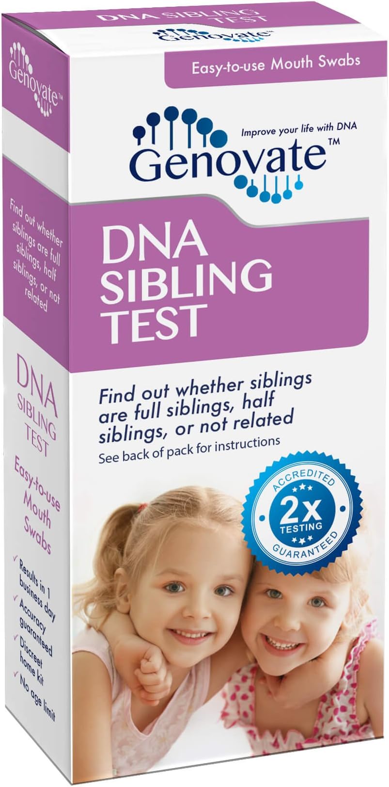 DNA Sibling Test - All Lab Fees & Shipping Included - Results in 2 Business Days