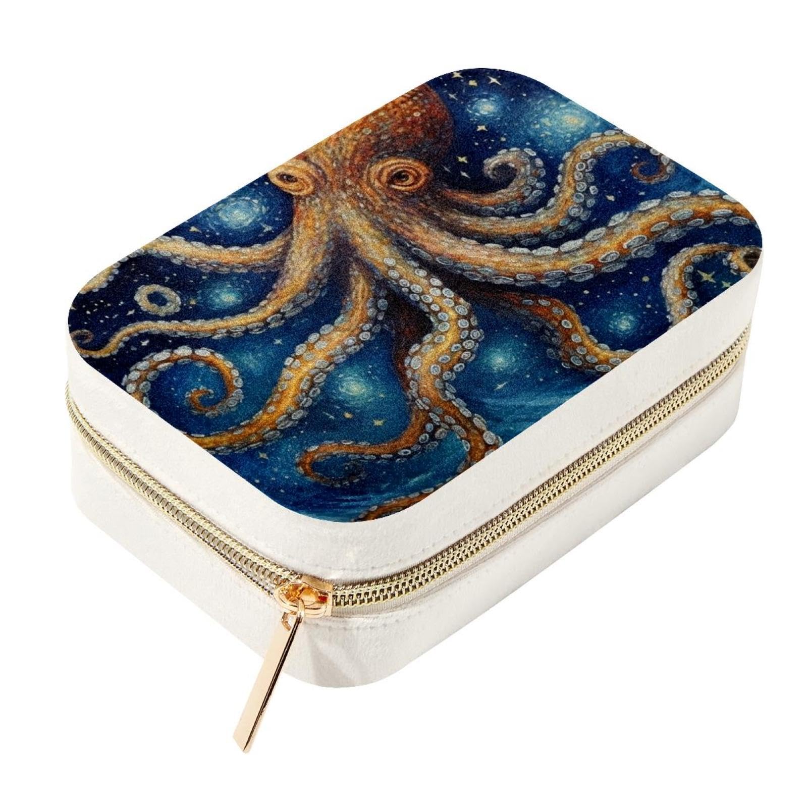 Boîte décorative pour présentation de bijoux Octopus, étui velours 5,6x15,5x10,4 cm
