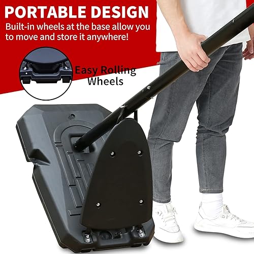 Miniatura 6 de Sports God - Sistema de aro de baloncesto portátil, tablero ajustable y ruedas para niñosadultos, interior y exterior