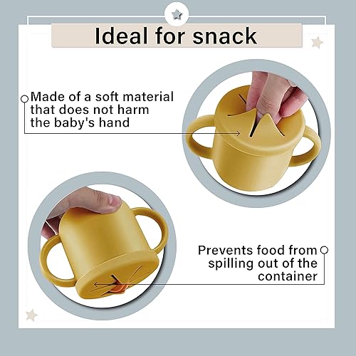 Miniatura 7 de RQ Brothers - Tazas para beber  Vasos de silicona para niños pequeños con popote y asa, tazas de entrenamiento con tapas, botella de agua para niños