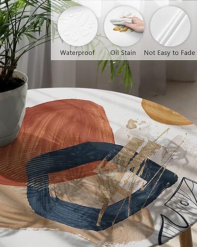 Vista 49 de Mantel redondo ajustable de Navidad para mesa redonda, mantel rojo floral de Navidad, mantel impermeable con borde elástico, mantel circular rojo