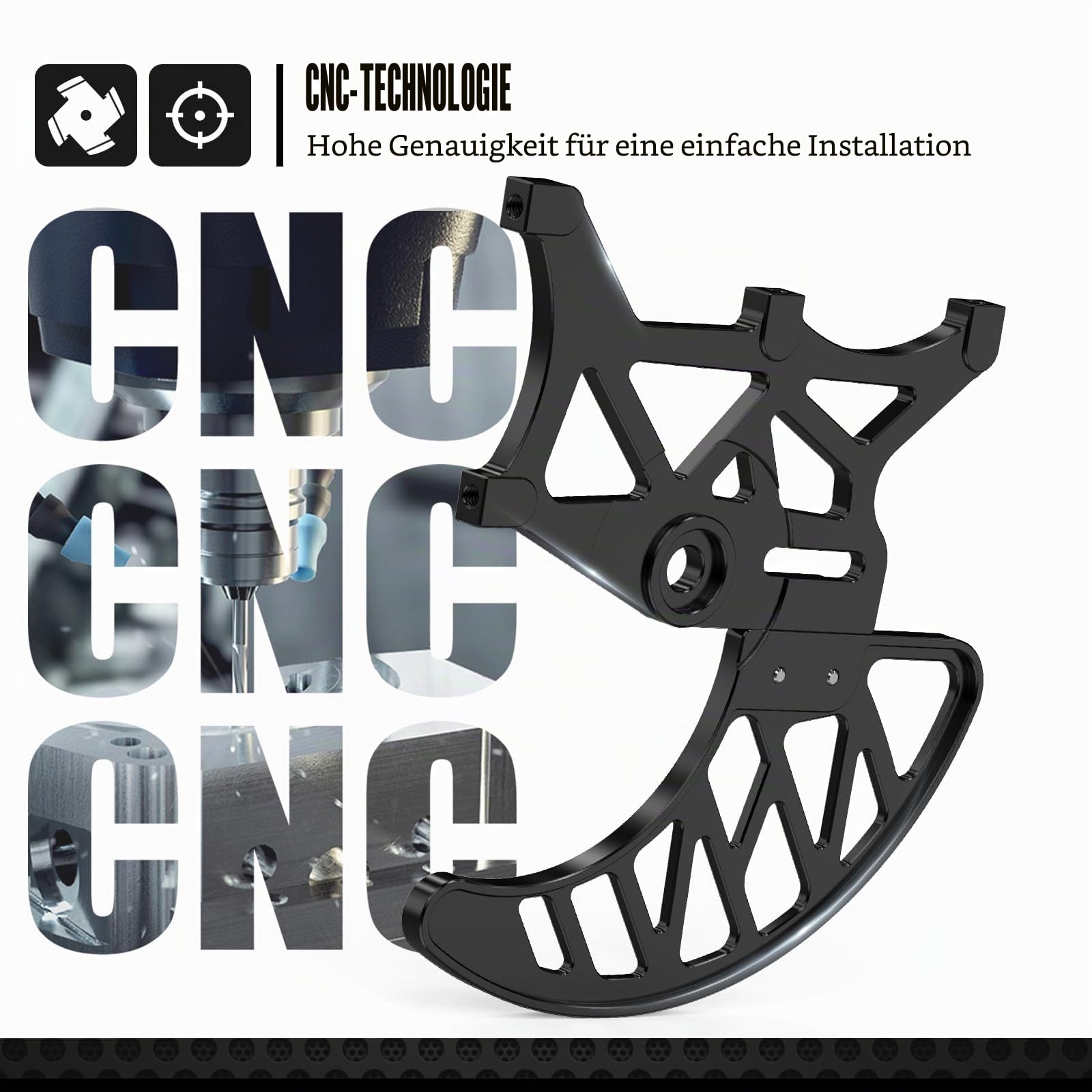 NICECNC Schwarzer Bremsscheibenschutz für hinten, Dual-Bremssattel-Montage, kompatibel mit Surron Light Bee X/S/ L1E, kompatibel mit Segway X160 X260, Siehe Fitmnet