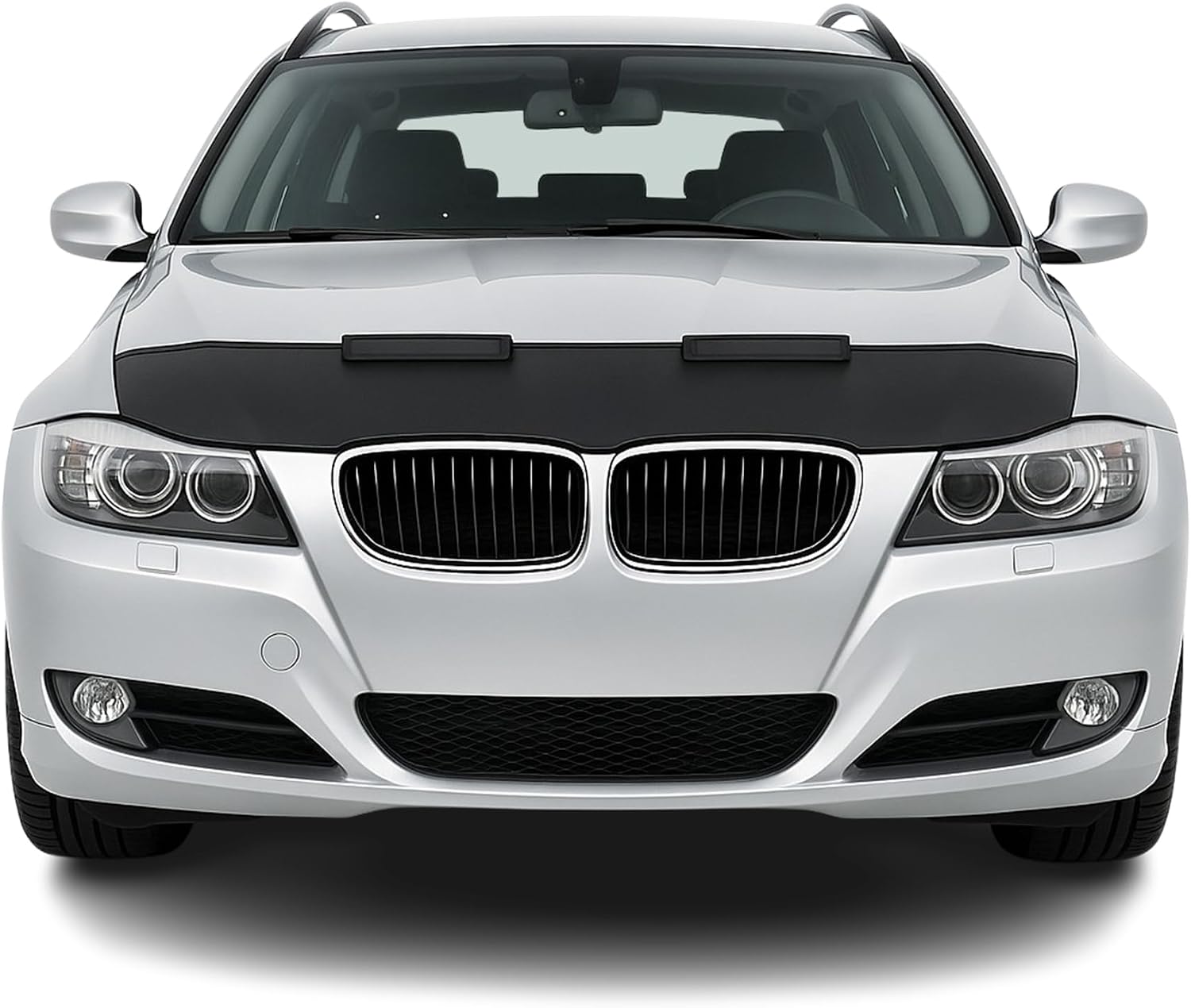 OMAC Car Bonnet Mask Hood Bra for BMW 3 Series E90 E91 E92 E93 2009-2012 Half Black