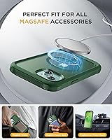 Vista 727 de Miracase Funda magnética para iPhone 14 de 6.1 pulgadas, protector de pantalla de vidrio templado integrado + protector de lente, compatible