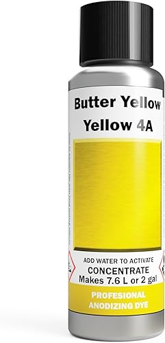 Miniatura 4 de Colorantes de pigmento anodizado de aluminio profesional  Amarillo 4A  Amarillo claro a rico  Concentrado en polvo hace 7.6 litros o 2 galones