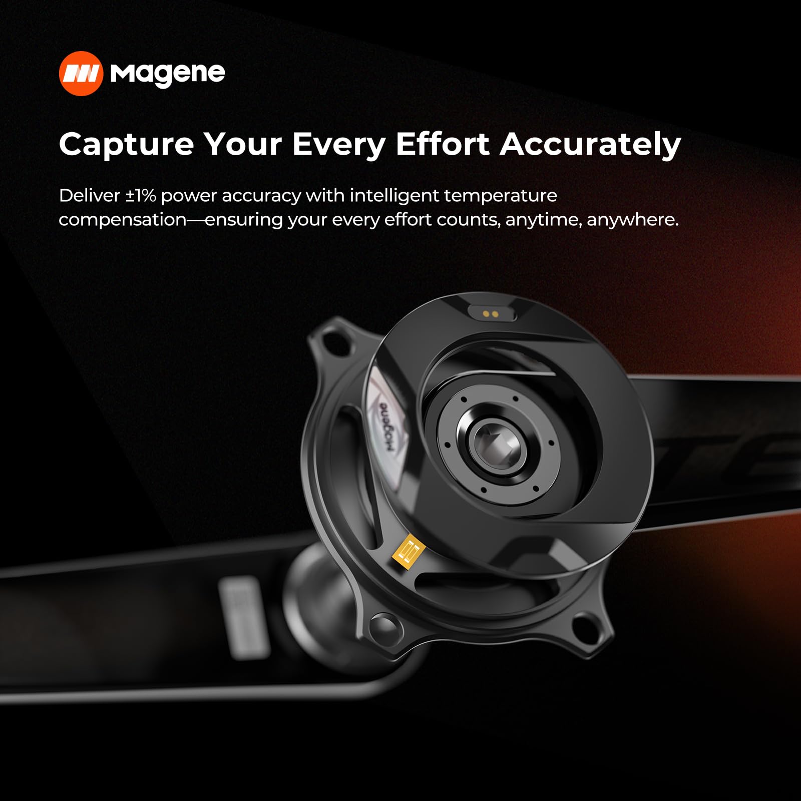 Magene TEO Guarnitura P515 Misuratore di Potenza, 4 bulloni, 110BCD, Perno da 29 mm, Ant/Bluetooth, Pedale di Cadenza, Bilanciamento, Guarnitura in Carbonio