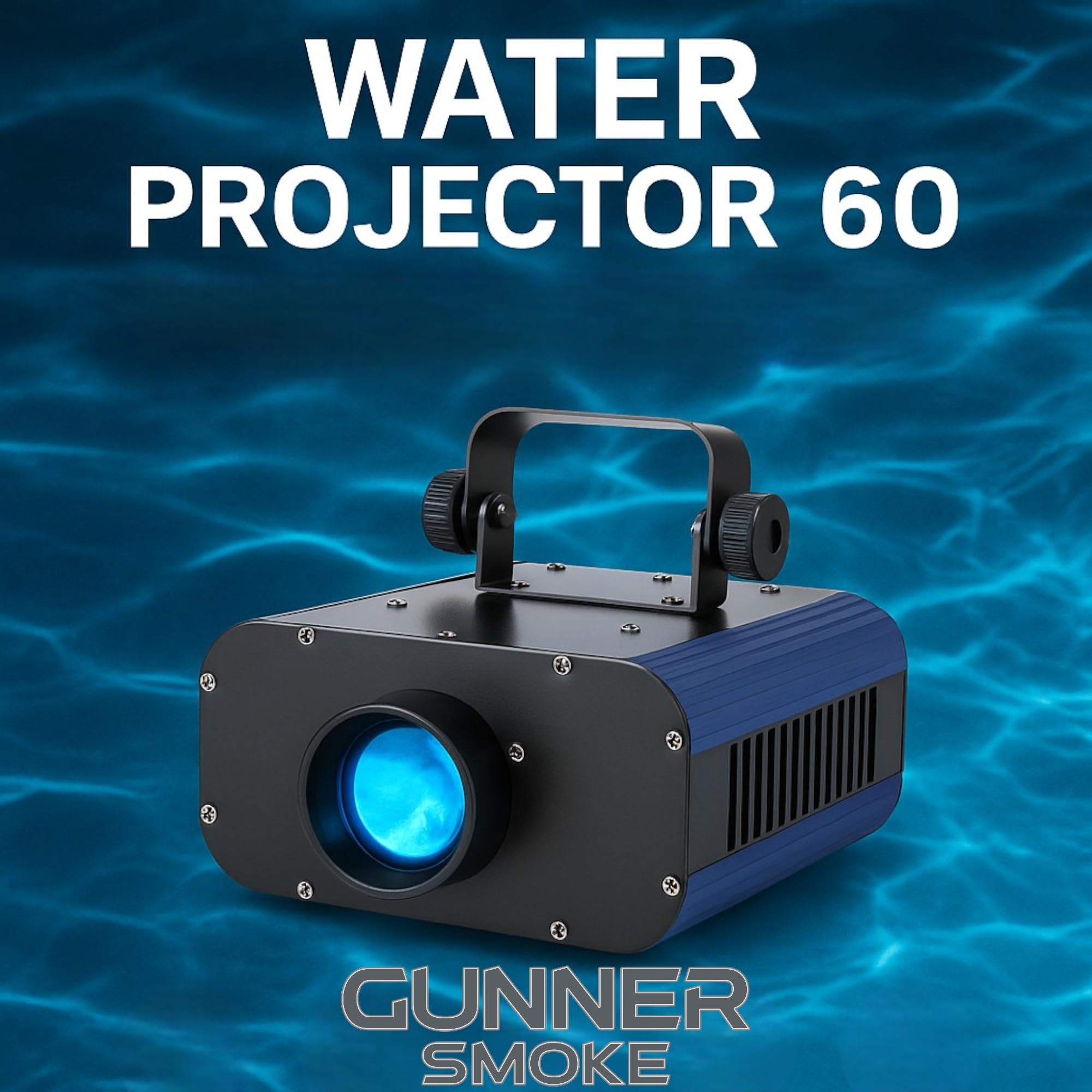 Projecteur à effet d'eau Gunner Smoke 60 W RGB - Contrôle DMX et modes automatiques