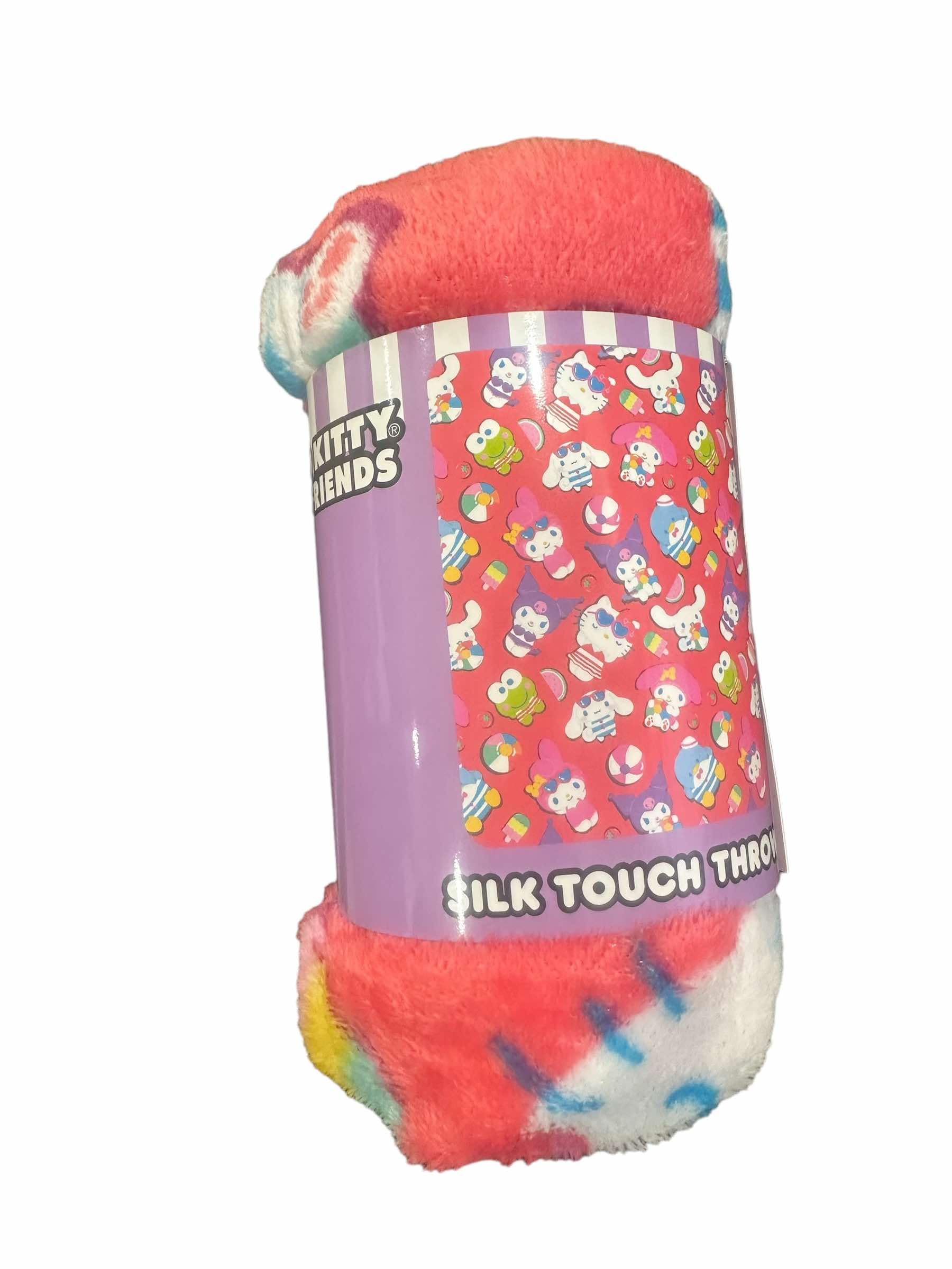Northwest Pink Hello Kitty & Friends Silky Fleece Throw, 40"X50", Kids Blanket