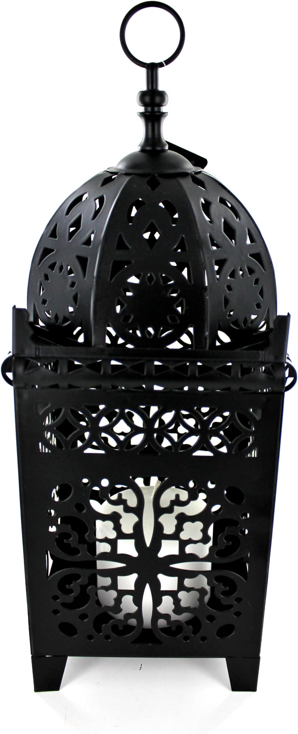 Designer Black Lantern with Metal Frame Unique and Stylish 30749