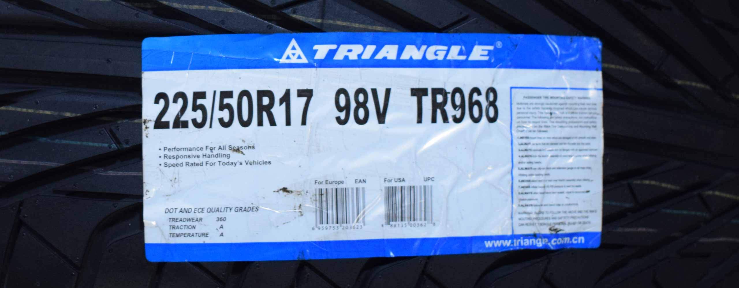 Triangle 225/50 R17 98V TR 968 Radial Tyre : Amazon.in: Car
