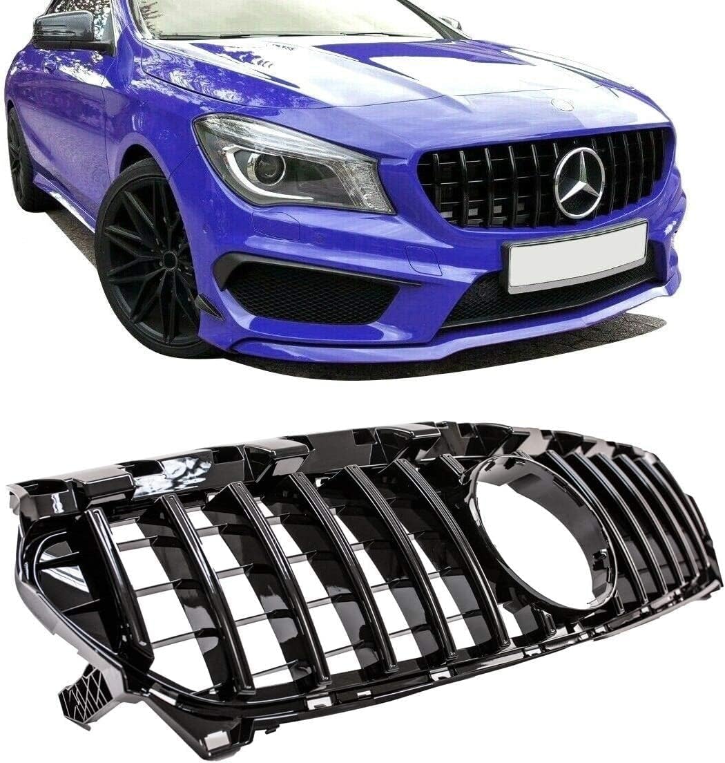 Calandre Avant Noire Brillant Pour Mercedes Classe C W205 Sport - Style Panamericana GT