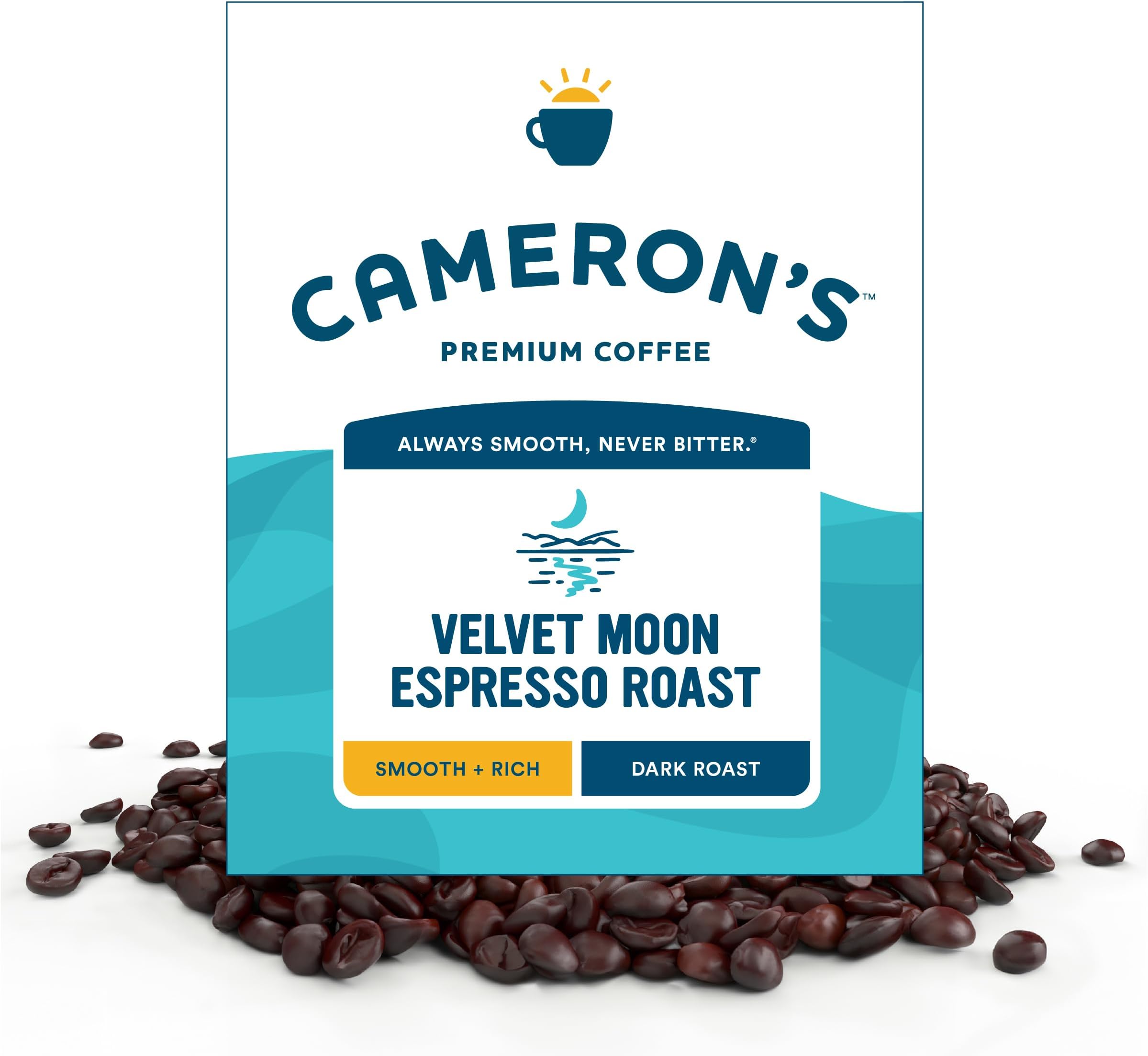 Cameron's Coffee Roasted Whole Bean Coffee, Velvet Moon, 4 Pound