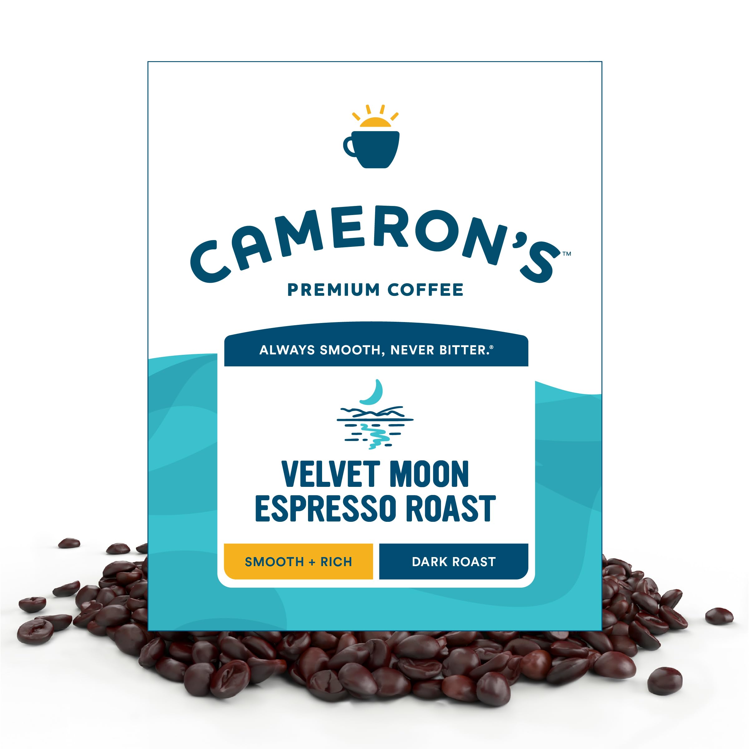 Cameron's Coffee Roasted Whole Bean Coffee, Velvet Moon, 4 Pound
