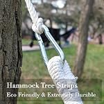 2 Tree Swing Hanging Straps Cotton Hammock Rope 13 FT Each with Heavy Duty Carabiner Hooks Kit for Camping or Tire Playground Accessories - Safer Extension Conversion/Easy Setup Indoor Outdoor