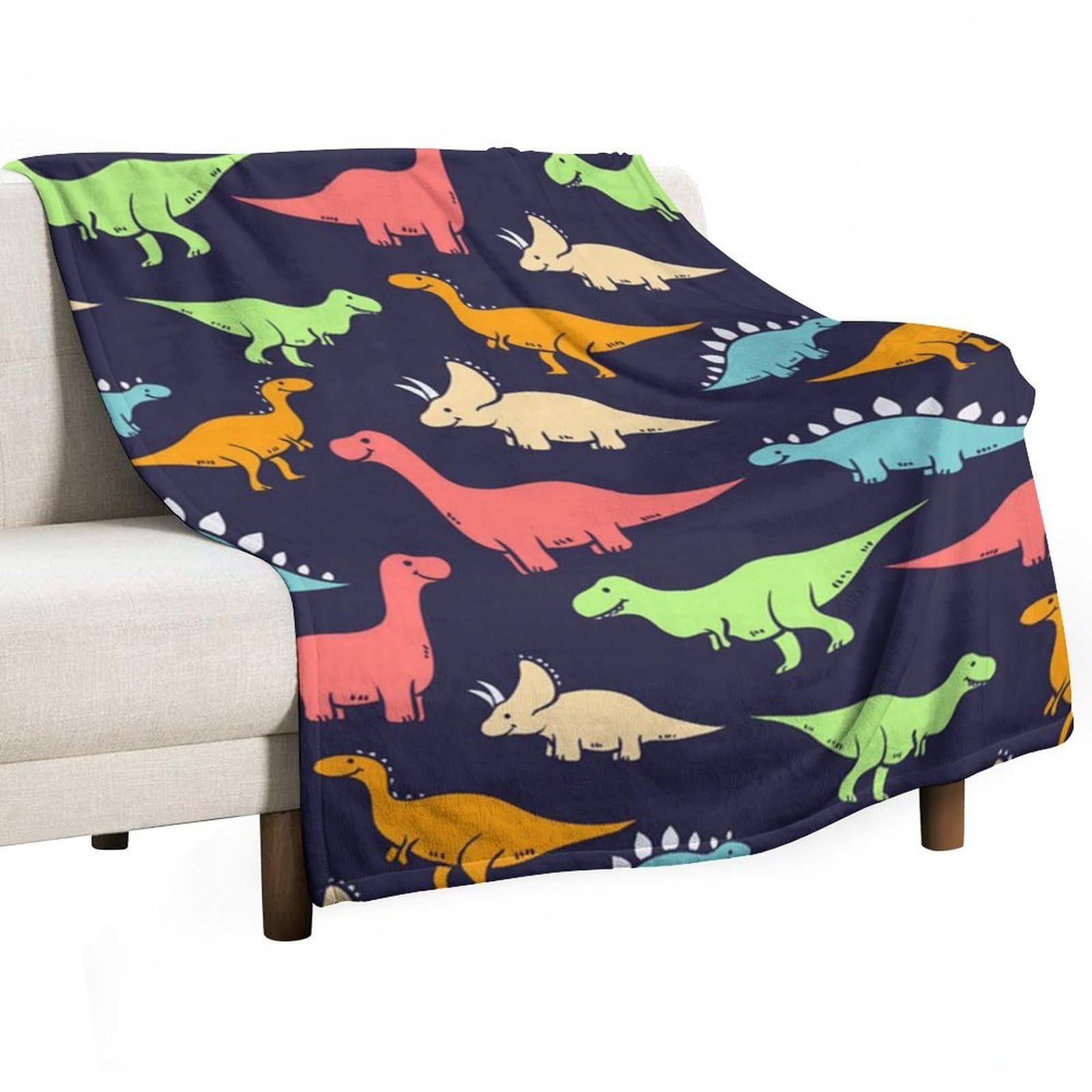 MHYRAC Flannel Blanket, Monster Dinosaur Throw Blanket for Couch Sofa Bed Office, Soft And Comfortable Without Pilling