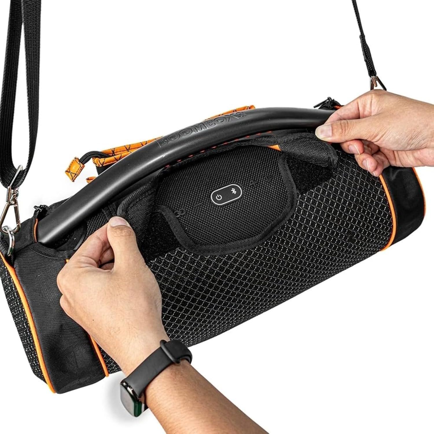 Travel Carrying Strap for JBL Boombox 3 2 1/Boombox 3 Wi-Fi Waterproof Portable Speaker, Shoulder Strap with Two Side Covers Travel Carrying Pouch for JBL Boombox 3 (Bag Only) - Image 4