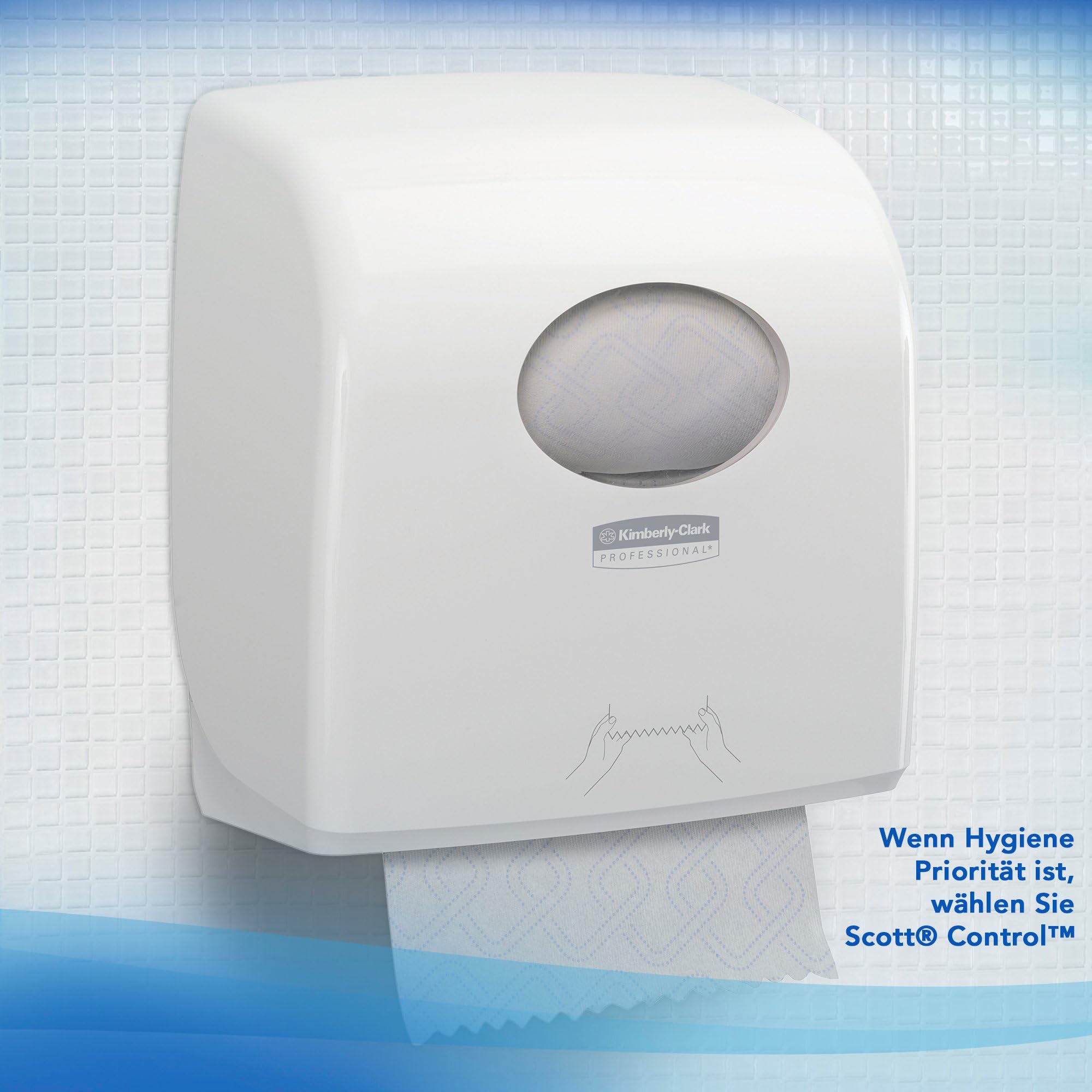 Scott® Control™ Slimroll™ Rollenhandtücher, 1-lagige weiße Einweg-Handtücher, mit Airflex Technologie und EU Ecolabel Zertifizierung, 6 Papiertuchrollen x 165 m (insg. 990 m), Artikel-Nr. 6623