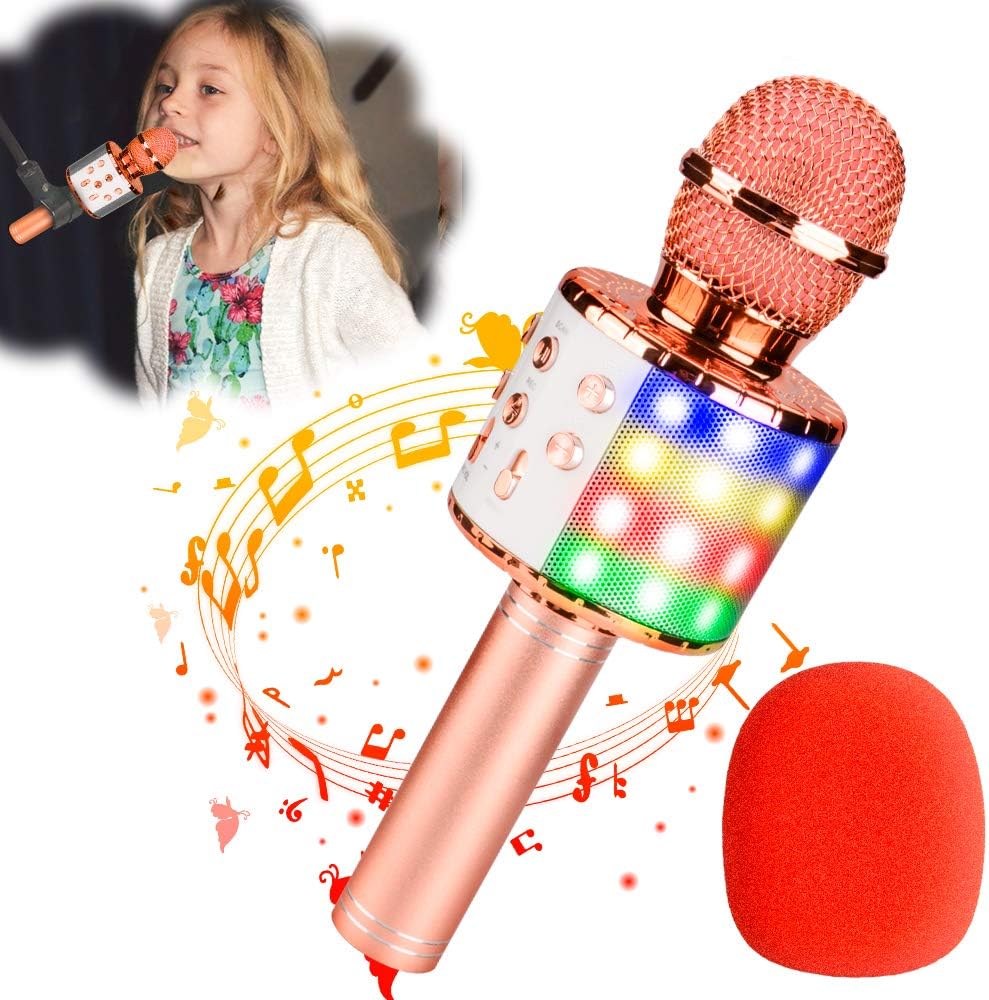 Qoosea Karaoke Microphone for Adults Kids Bluetooth