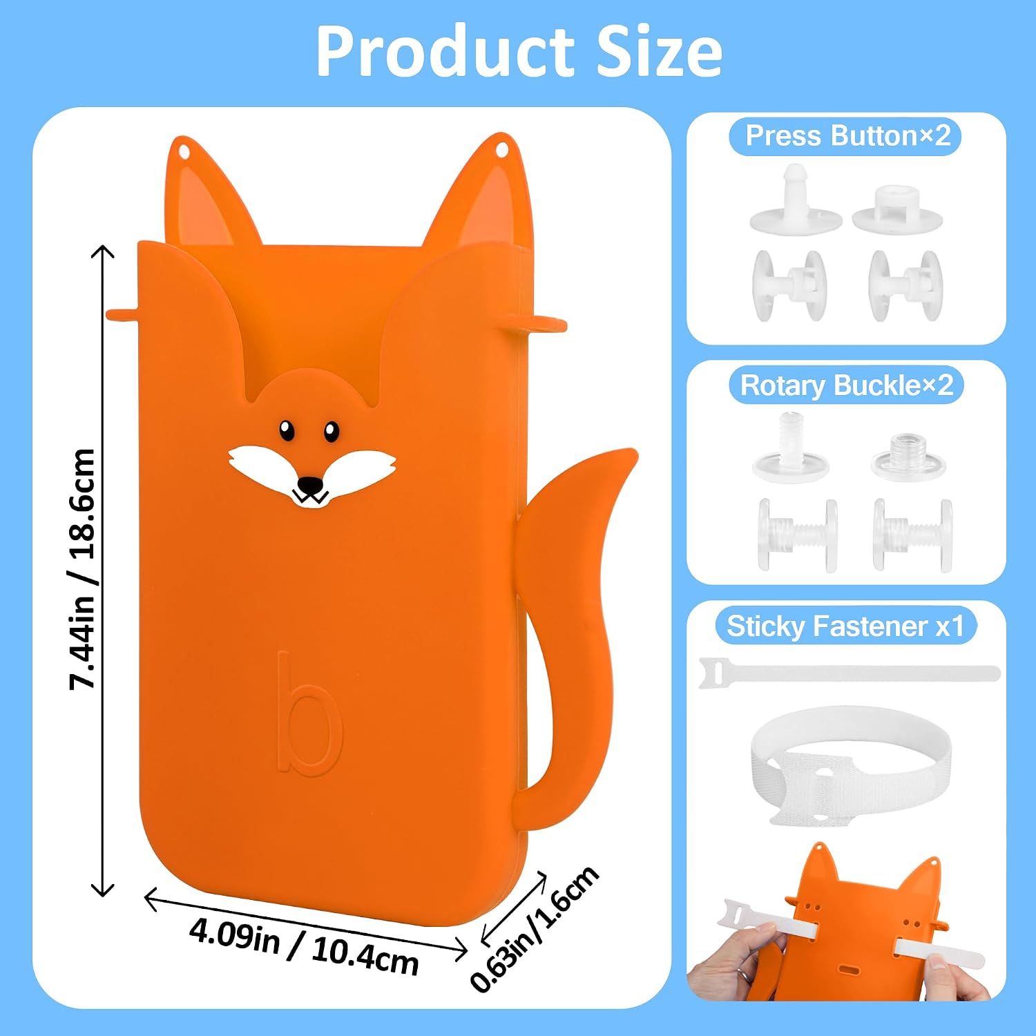 Oudizz Silicone Phone Holder Compatible with Bogg Bag, Orange image 2