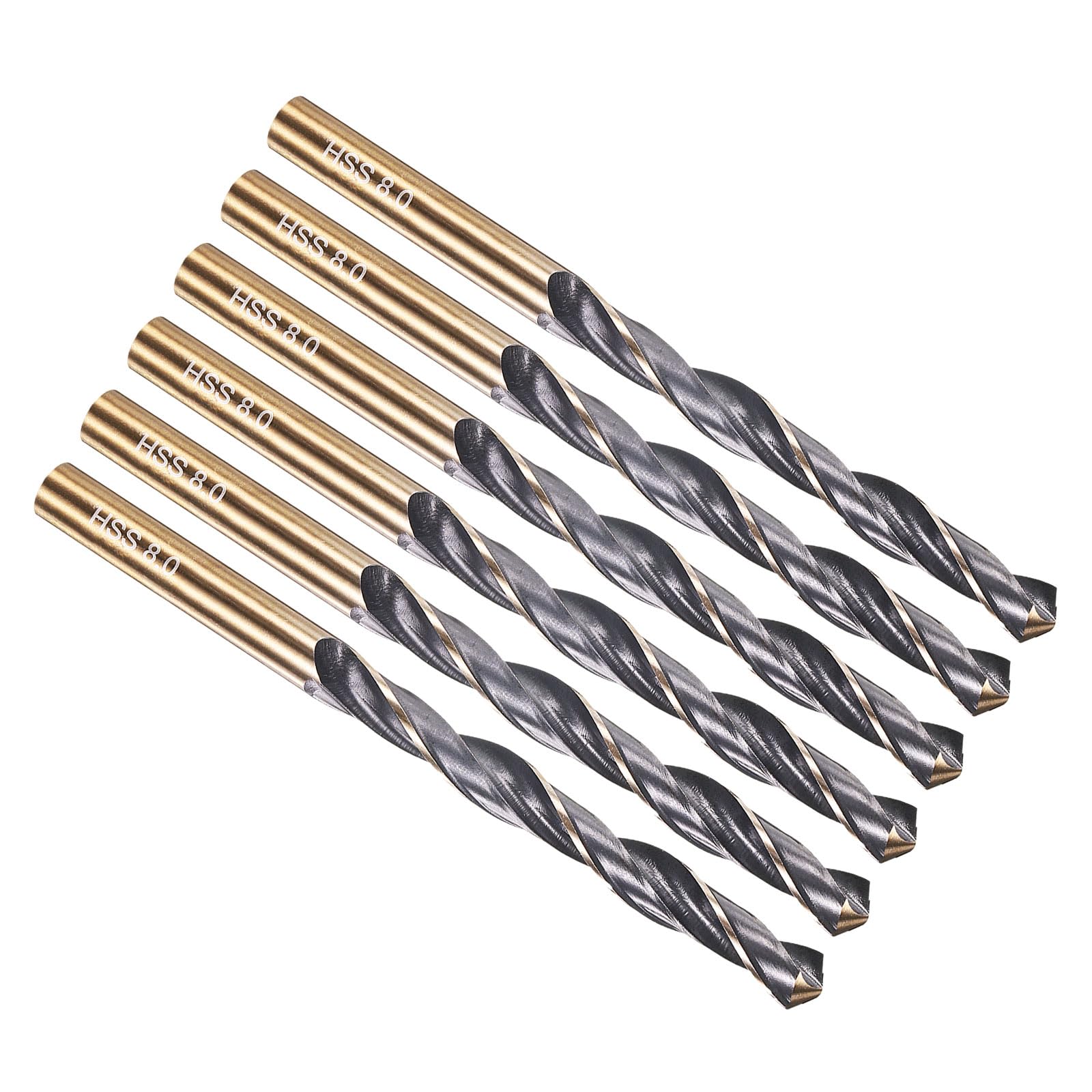 PATIKIL 8mm Drill Bit M2 High-Speed Steel 6 Pack